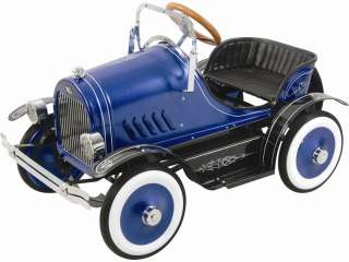   Roadster Ride On Replica Classic In Blue Kalee Kids Metal Car  