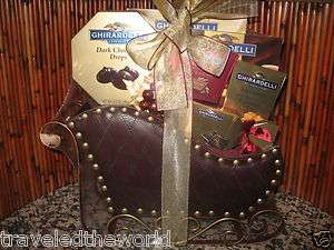   Holiday Chocolate Gift Houdini Ghirardelli Sleigh Gift Basket  