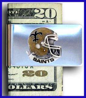 NFL New Orleans Saints Helmet Stainless Money Clip  
