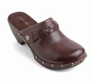 NIB Lindsay Phillips Karin Brown Leather Clog Size 6 10  