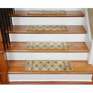  Premium Carpet Stair Treads   Chelsea Trellis Ivory (13 