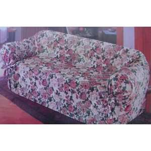   3Pcs Rose Jacquard Sofa / Loveseat / Chair Slipcover