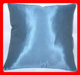   Silk Couch Sofa Throw Seat Chair Pillow CUSHION COVERS BLUE  