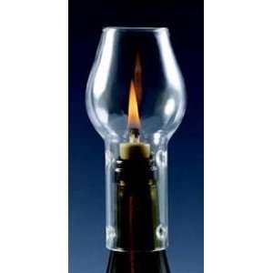 Wine Bottle Candle and Glass Chimney 