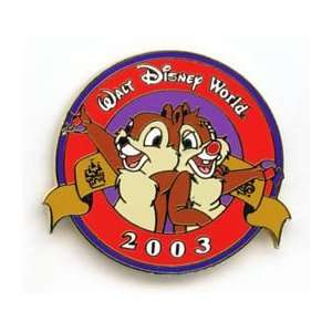  Chip & Dale Pin Trading Logo WDW Le 1500 Disney PIN 