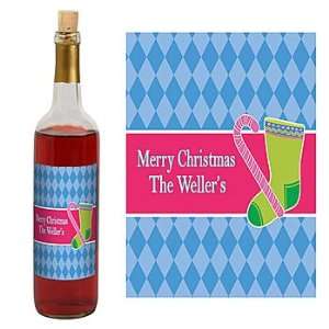  Trendy Christmas Stocking Personalized Wine Bottle Labels 