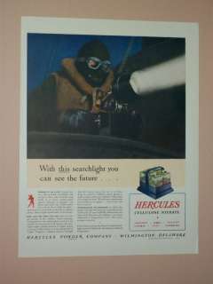 1941 1947 HERCULES POWDER ADS PLASTIC FLASHLIGHT FLARE TANKS BOAT 
