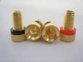 10PCS 24K Gold Plated Speaker Banana Plugs Connector  