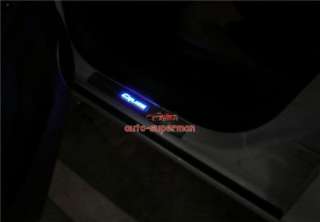 Bule LED Door sill scuff plate For Chevy Cruze 09 2011  