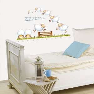    Platin Art Wall Decals Deco Sticker, Counting Sheep