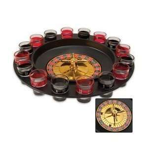   Shot Glasses Roulette Wheel Drinking Game Set   
