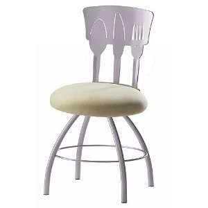  Cutlery Swivel Dining Chair Seat Type Fabric   Moonstone 