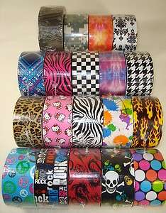 Patterned Duck Brand Duct Tape Roll    20 Choices Like Polka Dot 