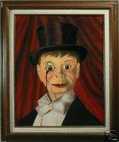 Charlie McCarthy Ventriloquist Painting, Dummy Doll Toy  