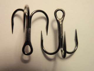50 Eagle Claw Lazer Sharp size # 6 Black BARBLESS 3X Strong,Treble 