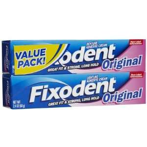 Fixodent Original Denture Adhesive Cream 2.4 oz, Twin ct (Quantity of 