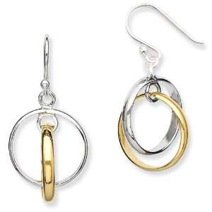   and Gold Plated Double Circle Dangle Earrings Vishal Jewelry Jewelry