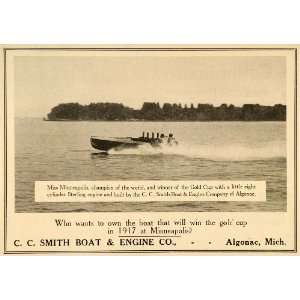 1916 Ad C. C. Smith Boats Miss Minneapolis Gold Cup   Original Print 
