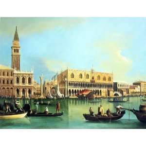 Oil Painting Outside to Piazza San Marco Giovanni Antonio Canaletto