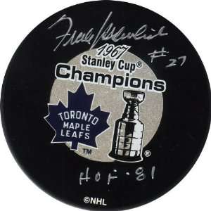 Frank Mahovlich Toronto Maple Leafs Autographed Hockey Puck