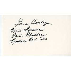 Gene Conley Autographed Signature Card