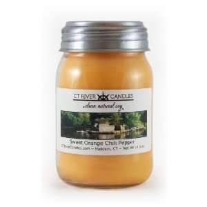  CT River Candles Mason Jar Soy Candle   Sweet Orange Chili 