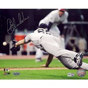 Joba Chamberlain Autographed Gray Jersey Diving Catch vs. Indians 