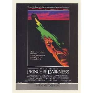  1987 John Carpenters Prince of Darkness Movie Print Ad 