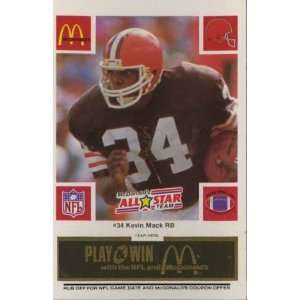  Kevin Mack Cleveland Browns All Star Team McDonalds NFL 
