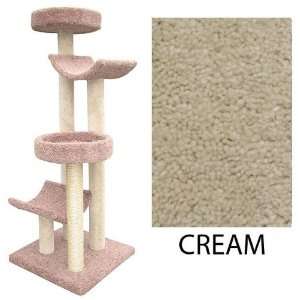 Four Level Cat House  2 Cradles&2 Beds Cream (Cream) (66H x 30W x 28 