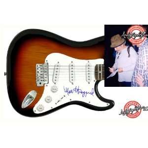 Merle Haggard Autographed Signed Guitar & Proof