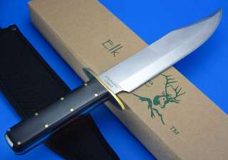 Elk Ridge Wolf Handle Bowie Hunting Fixed Blade Full tang Knife with 