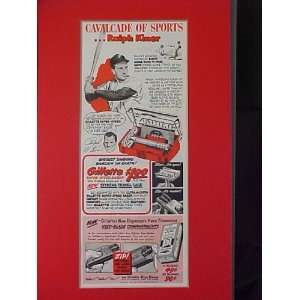 Ralph Kiner Pittsburgh Pirates 1950 Gillette Advertisement Bulletin 