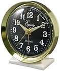 Equity 12020 Classic Analog Wind Up Loud Bell Alarm Clock Gold, Black 