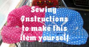 SEW EZ DOUBLE SHOPPING CART COVER INSTRUCTIONS PATTERN  