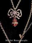 Russian Faberge Empress Alexandra Egg/Bow Necklace #539