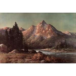 Robert Wood 36W by 24H  Evening in the Tetons CANVAS Edge #4 1 1 