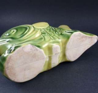 Stanfordware Green Fish Ceramic Wall Pocket Vase  