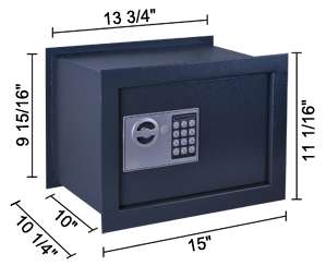 Keypad Panel Box Recessed Floor Wall Mount Safe Lock Digital Home 
