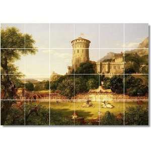 Thomas Cole Historical Kitchen Tile Mural 16  32x48 using (24) 8x8 