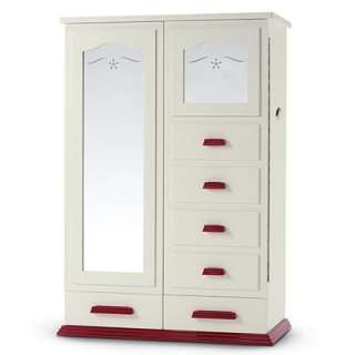the chifforobe features a full length frosted mirror and a