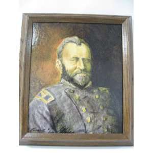  Ulysses S. Grant Lithograph Hand Painted