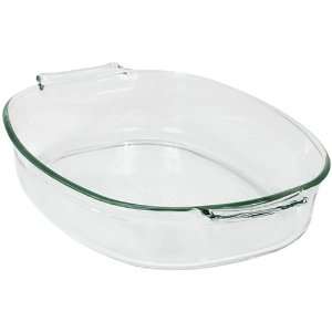    Pyrex Bakeware 4 Quart Oval Roasting Dish, Clear