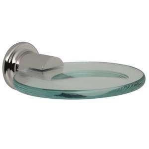    10 Satin Chrome/Polished Chrome Bathroom Accessories Glass Soap Dish