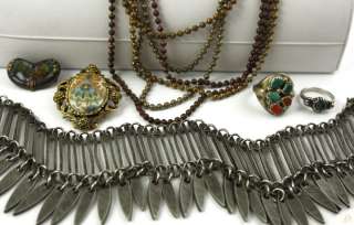 METAL COSTUME JEWELRY COLLECTION! NECKLACES, PINS, RING  