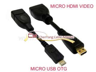 1SET MOTOROLA XOOM Micro HDMI Micro USB OTG HOST CABLE  