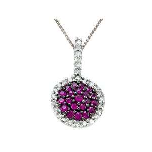   Ruby and Diamond Pendant by Effy Collection® in 14 kt White Gold