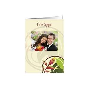  Engagement Announcement, Tropical Flower, Photo Card Card 