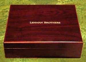 Lehman Brothers Desktop Cigar Humidor Collectable, NEW  