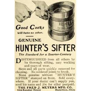  1911 Ad Hunter Flour Sifter Household Kitchen Appliances 